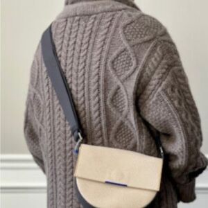 Rothy's Cream and Blue Crossbody Bag